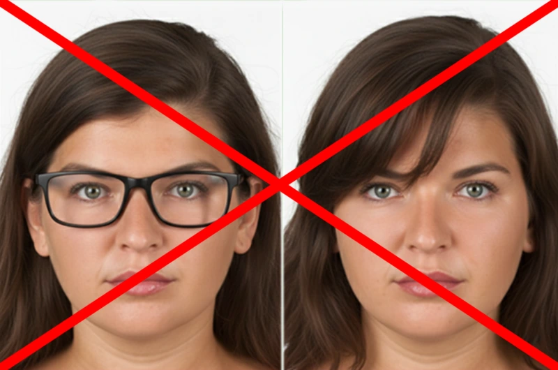 zdejmij okulary i zgarnij włosy z twarzy